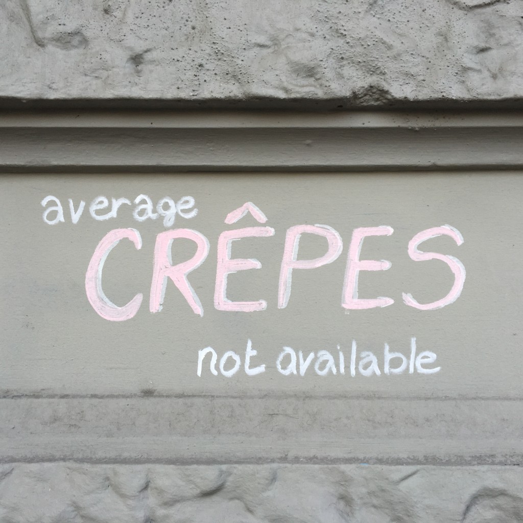 average crêpes not available.